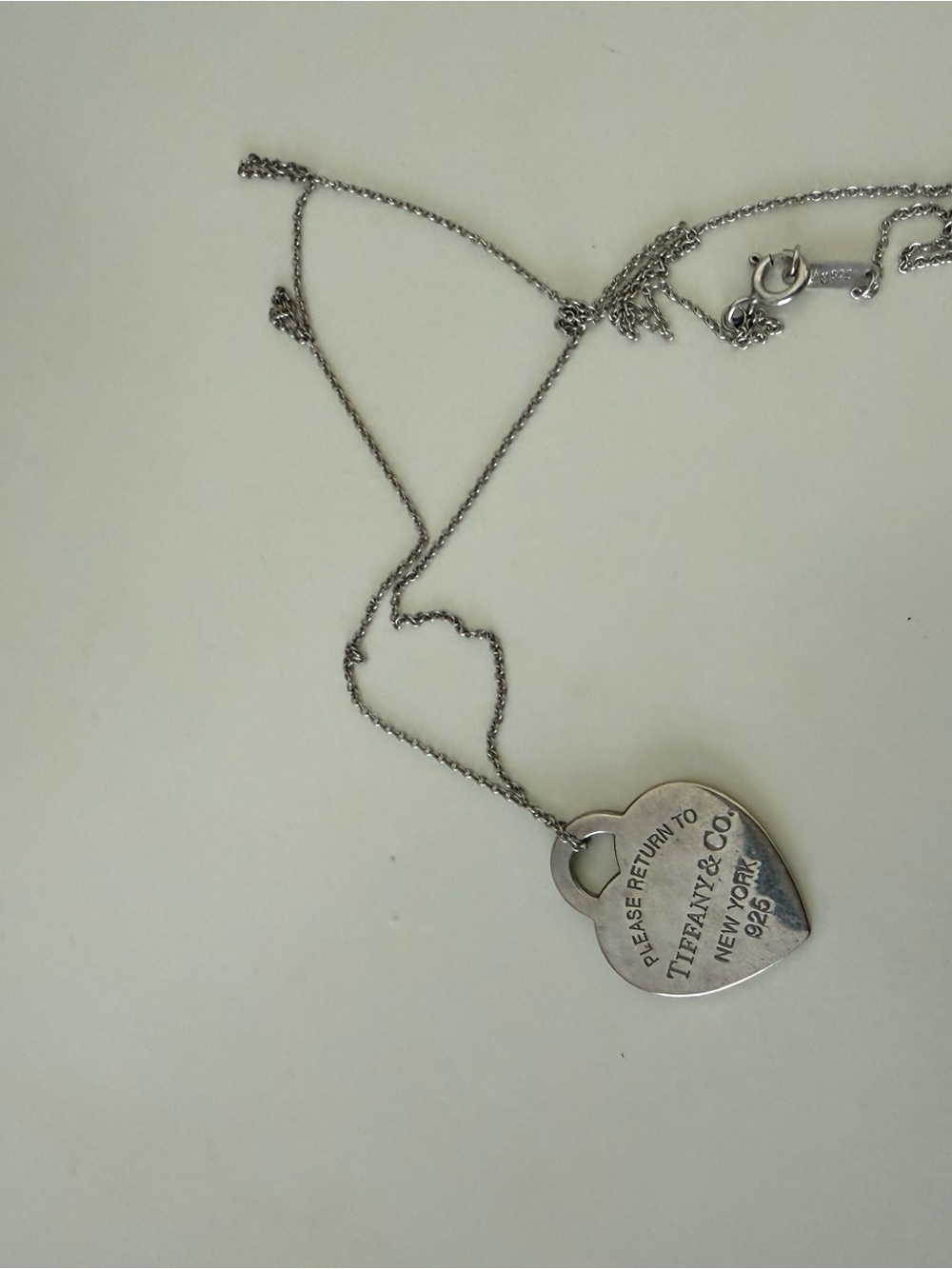 Tiffany & Co. Silver Heart Tag Necklace - Sterling 925